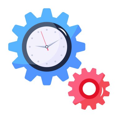 vites vektör illüstrasyon tasarımlı saat