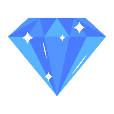 Elmas vektör illüstrasyonu, düz dizayn ögesi