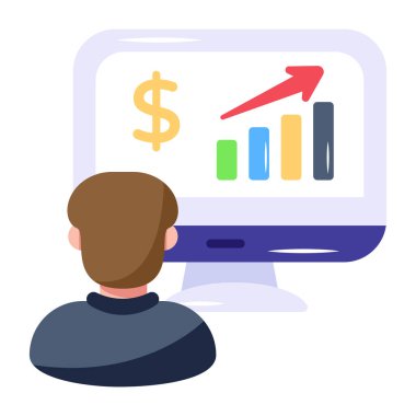 finansal analitik konsept vektör çizimi