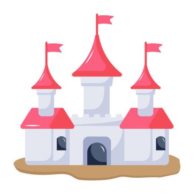 kale çizimi beyaz arkaplanda izole edildi.