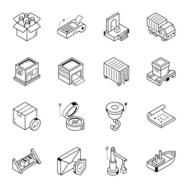 Dağıtım teması için farklı simgeler