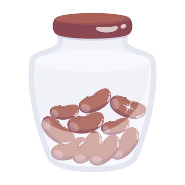 Fıstık kavanozunun vektör çizimi 