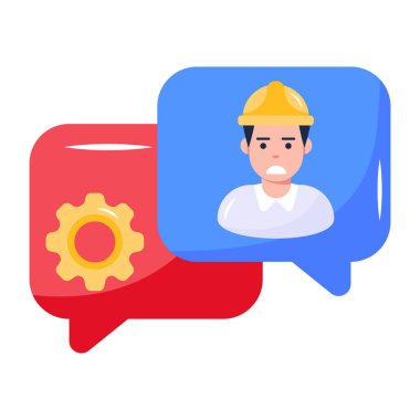 Miğferi ve İngiliz anahtarı olan adam karakter vektör çizimi tasarımı