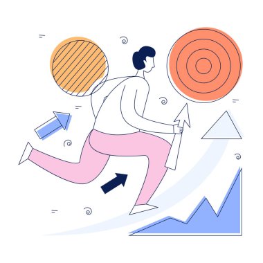 Beyaz bir arkaplanda çalışan iş adamı