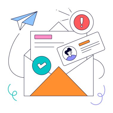 zarf simgesi, vektör illüstrasyon tasarımı