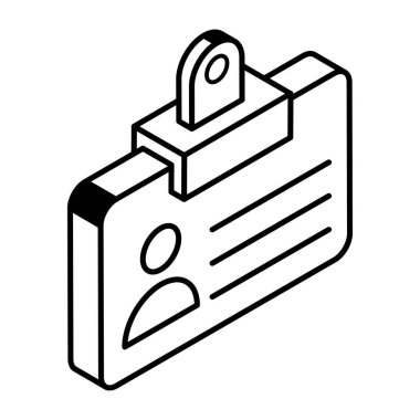 Rozet kartı simgesinin vektör çizimi