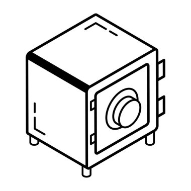 Kilitli bankanın vektör çizimi