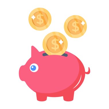 Dolar sembollü domuz kumbarası.