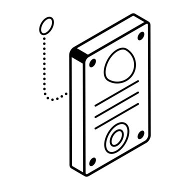 Dahili iletişim simgesi, vektör illüstrasyonu