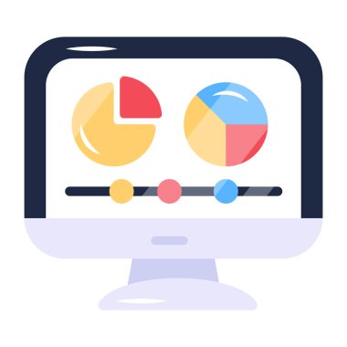 Analizler. Web simgesi basit illüstrasyon