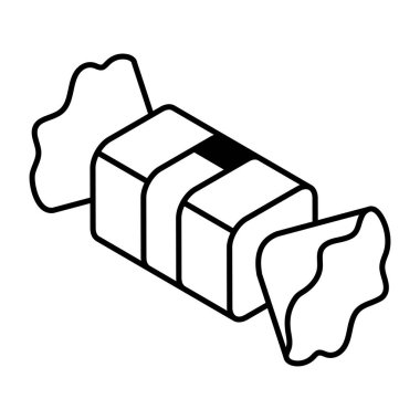 Şeker simgesinin vektör illüstrasyonu