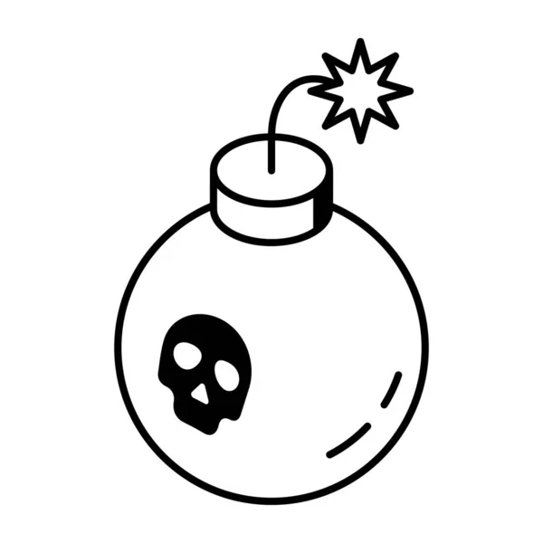 Ikona Bomby Zarys Ilustracji Dynamitu Wektorowych Ikon Dla Web — Wektor stockowy