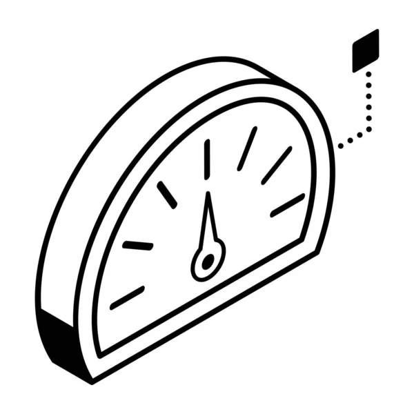 Speedometer Icon Trendy Style Isolated Background — Stock Vector