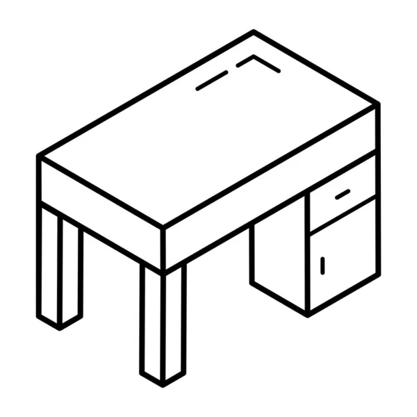 Мебель Икона Контурная Иллюстрация Векторных Иконок Деревянных Столов Паутины — стоковый вектор