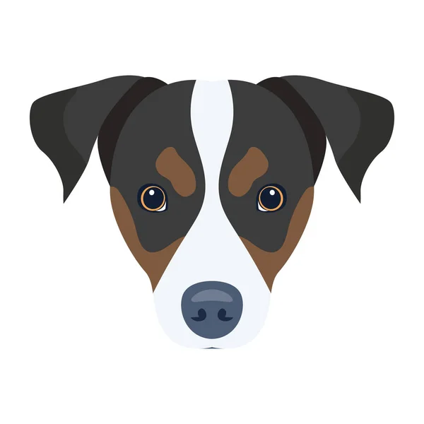 Hundekopf Ikone Karikatur Des Süßen Hundes — Stockvektor