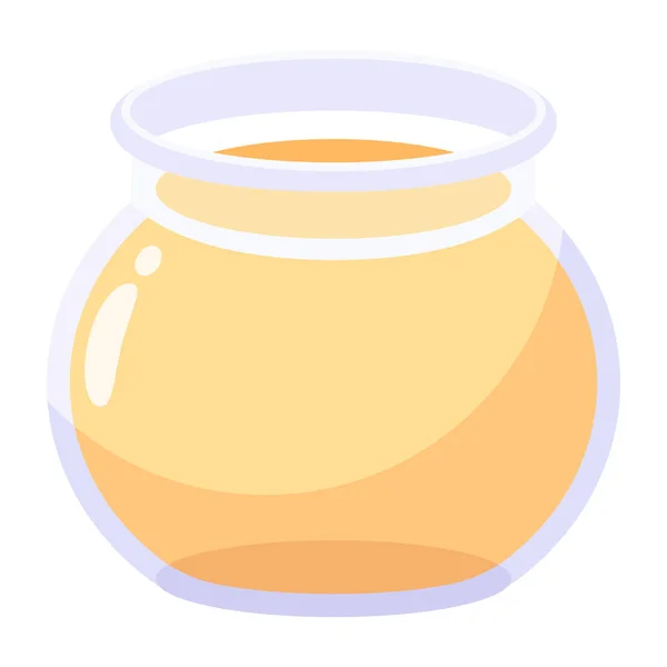 Honigglas Ikone Vektorillustration — Stockvektor