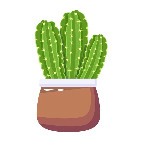 Kaktus Gryta Ikon Vektor Illustration Design — Stock vektor