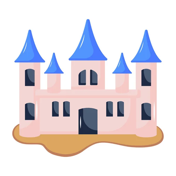 Illustrazione Vettoriale Una Torre Medievale Del Castello — Vettoriale Stock