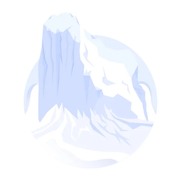 Ilustración Vectorial Paisaje Glaciar — Vector de stock