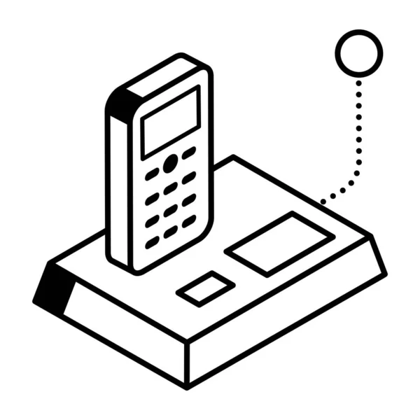 Disegno Illustrazione Vettoriale Del Telefono Cellulare — Vettoriale Stock