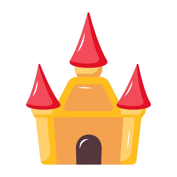 Ilustração Vetorial Castelo Desenhos Animados — Vetor de Stock