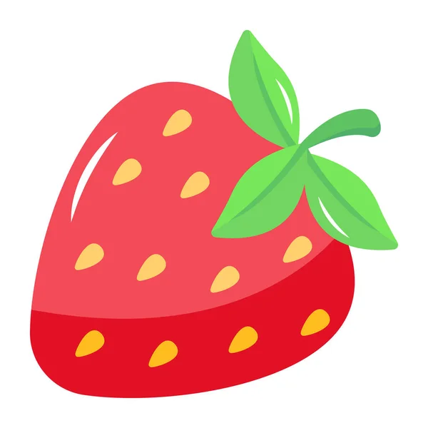 Erdbeere Früchte Isoliert Symbol Vektor Illustration Design — Stockvektor