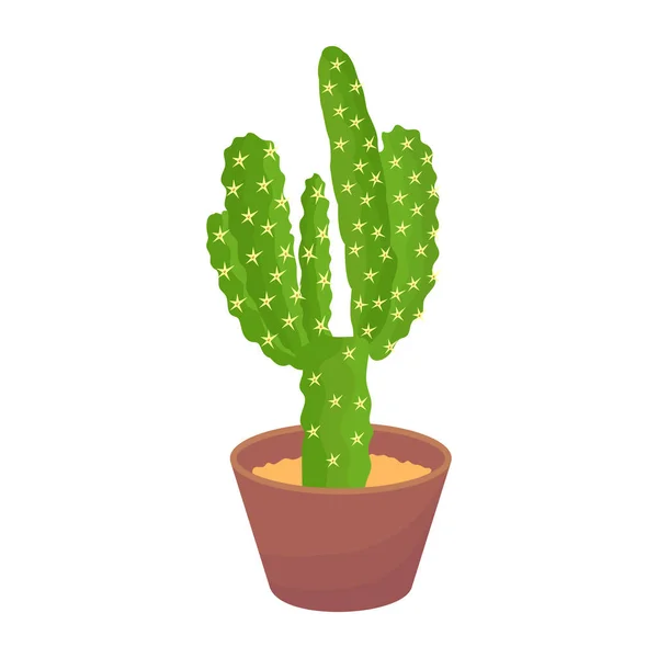 Icône Cactus Illustration Vectorielle Dessinée Main — Image vectorielle