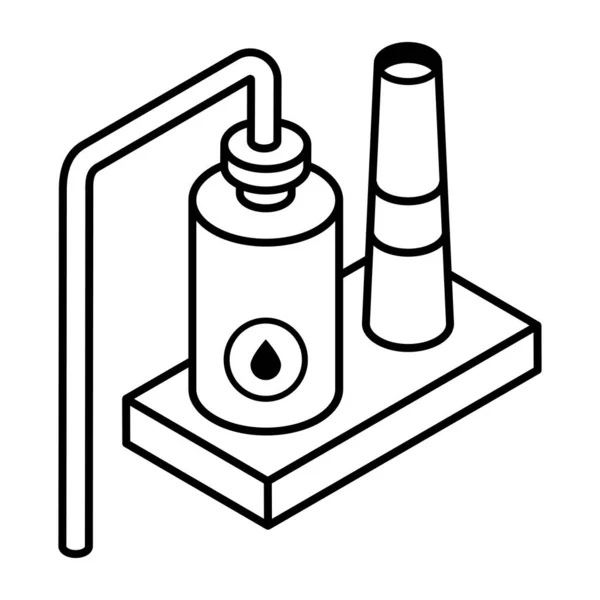 Vector Illustratie Van Olie Installatie — Stockvector