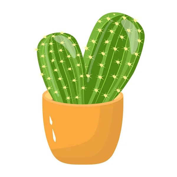 Kaktus Topf Icon Vektor Illustration Design — Stockvektor