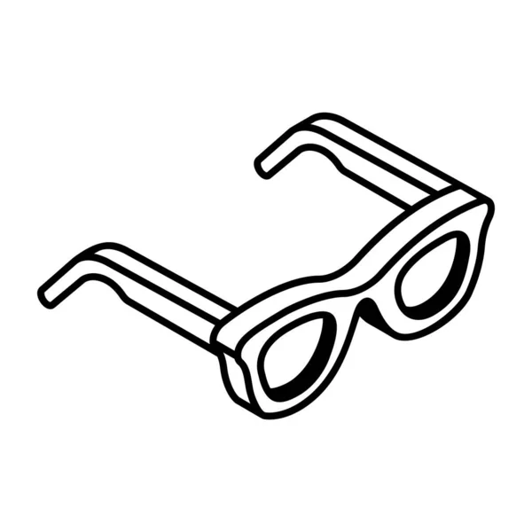 メガネのアイコン 白黒のイラスト — ストックベクタ
