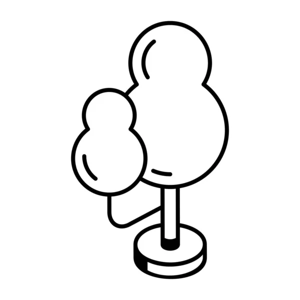 Line Icon Toy Tree — Stock Vector