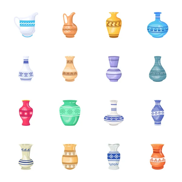 Jeu Illustration Vectorielle Divers Vases — Image vectorielle