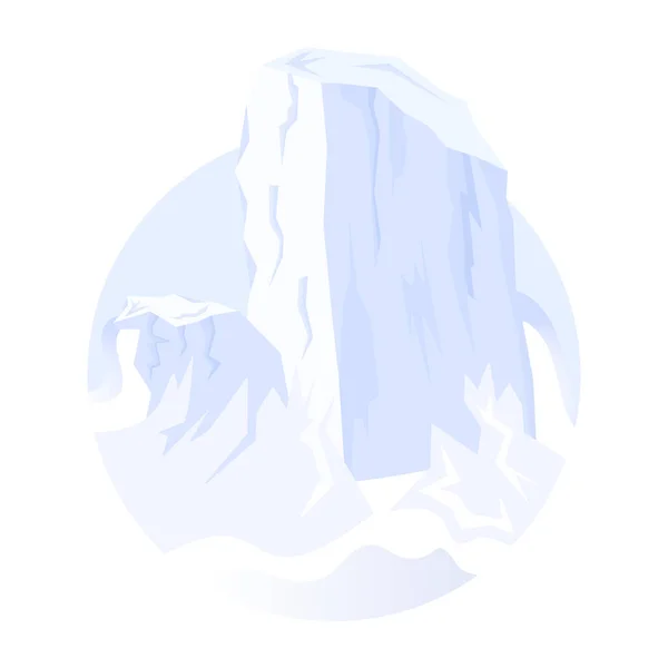 白色冰山的图解 — 图库矢量图片