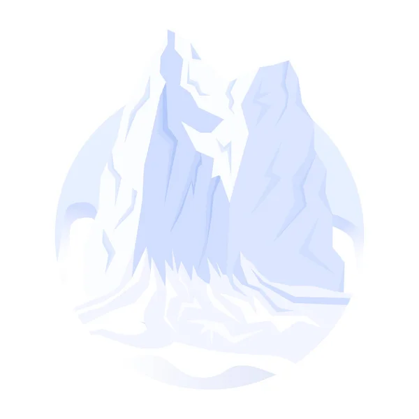 Iceberg Icona Vettoriale Logo Design — Vettoriale Stock