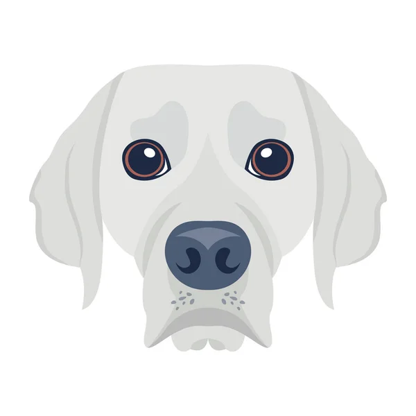 Köpek Kafası Illüstrasyon Beyaz Arkaplan Vektörü — Stok Vektör