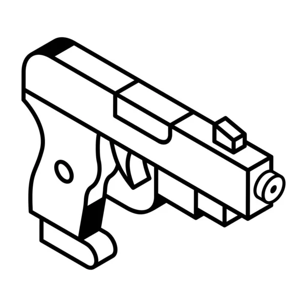 Ilustração Vetorial Ícone Arma — Vetor de Stock