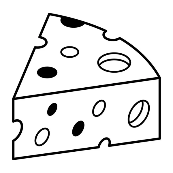 Fromage Icône Web Illustration Simple — Image vectorielle