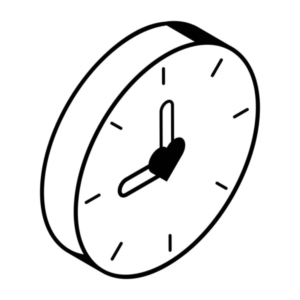 Часы Значок Векторная Иллюстрация — стоковый вектор