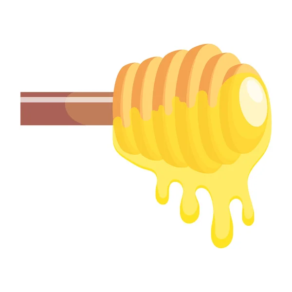 Honey Dipper Icon Vector Symbol Web Design — Stock Vector
