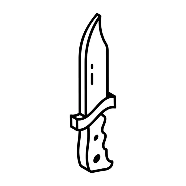 Вектор Мультяшный Каракули Ручной Работы Нож — стоковый вектор