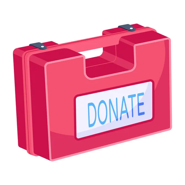 Donate Box Icon Иллюстрация Изолированные Белом Фоне — стоковый вектор
