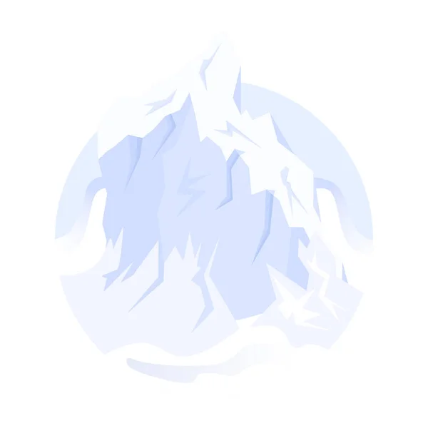 Ikona Góry Lodowej Wektor Białym Tle — Wektor stockowy