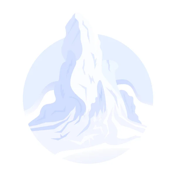 Ledovce Ikona Izolovaných Bílém Pozadí — Stockový vektor