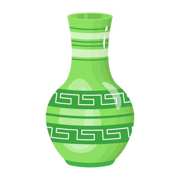 Illustration Vectorielle Vase Vert — Image vectorielle