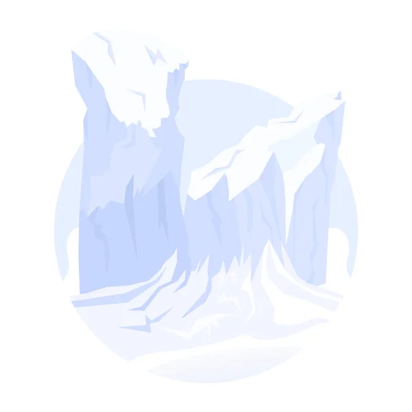 氷山との抽象的な背景 ベクターイラスト — ストックベクタ