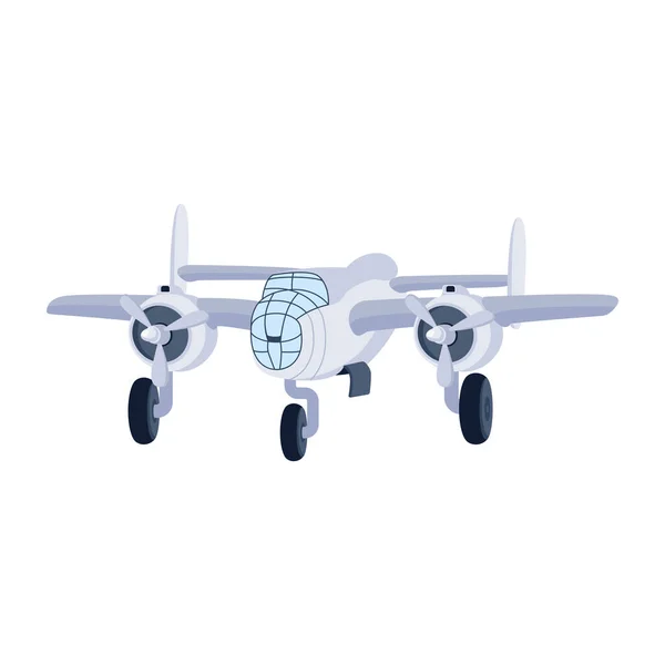 Αεροπλάνο Που Πετά Απομονωμένο Λευκό Φόντο — Διανυσματικό Αρχείο