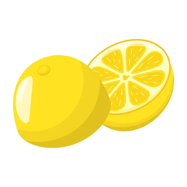 Lemon Icon Vector Illustration — Stock Vector