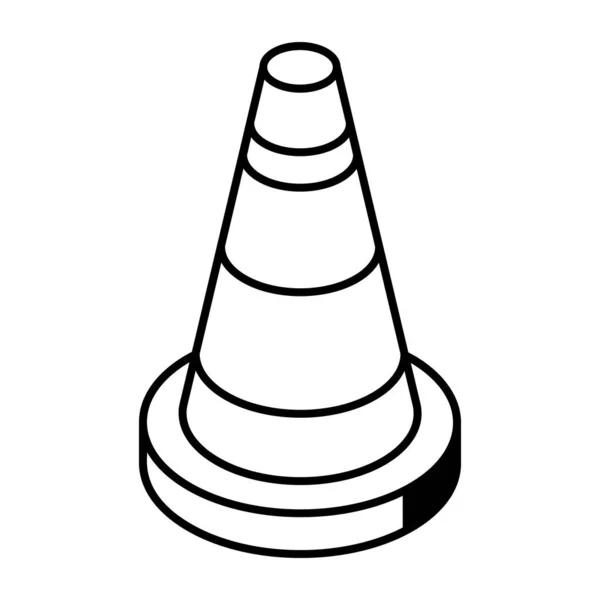 Значок Дорожного Конуса Изометрические Векторные Иконки Дорожных Знаков Веб Дизайна — стоковый вектор
