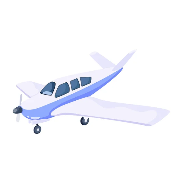 Uçak Ikonu Beyaz Zemin Üzerindeki Uçak Vektör Çiziminin Izometriği — Stok Vektör
