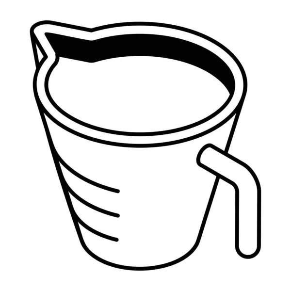 Waterkruik Icoon Schets Illustratie Van Drinkpot Vector Pictogrammen Voor Web — Stockvector